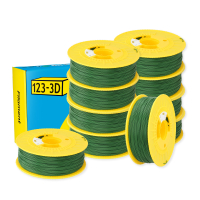 123-3D Filament PLA Green 1.75mm 10-pack 1 kg DHM10017