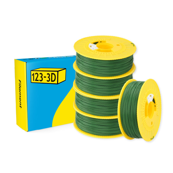 123-3D Filament PLA Green 1.75mm 5-pack 1 kg DHM10016 - 1