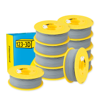123-3D Filament PLA Grey 1.75mm 10-pack 1kg DHM10014