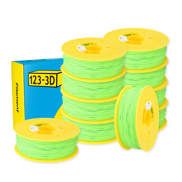 123-3D Filament PLA Lime Green 1.75 mm 10-pack 1 kg DHM10072 - 1