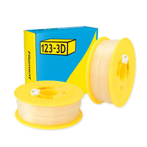 123-3D Filament PLA Neutral 1.75 mm 2-pack 1 kg  DHM10027 - 1