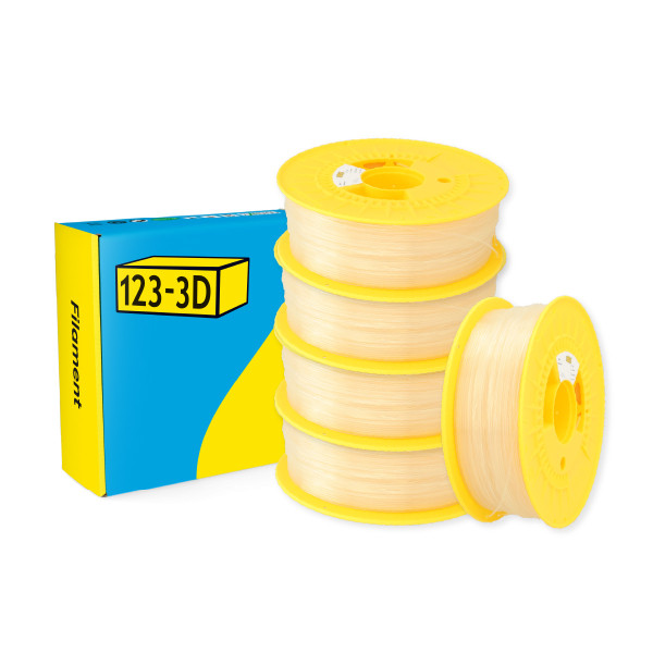 123-3D Filament PLA Neutral 1.75 mm 5-pack 1 kg  DHM10028 - 1