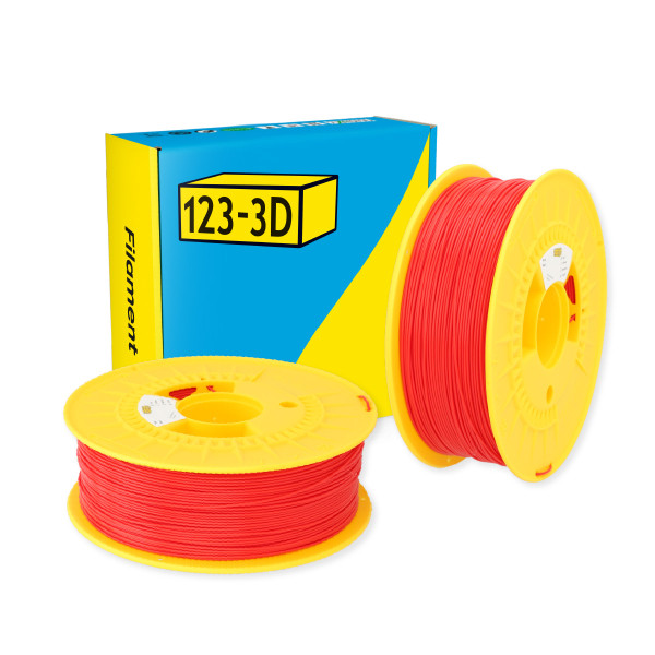 123-3D Filament PLA Red 1.75mm 2-pack 1 kg DHM10036 - 1