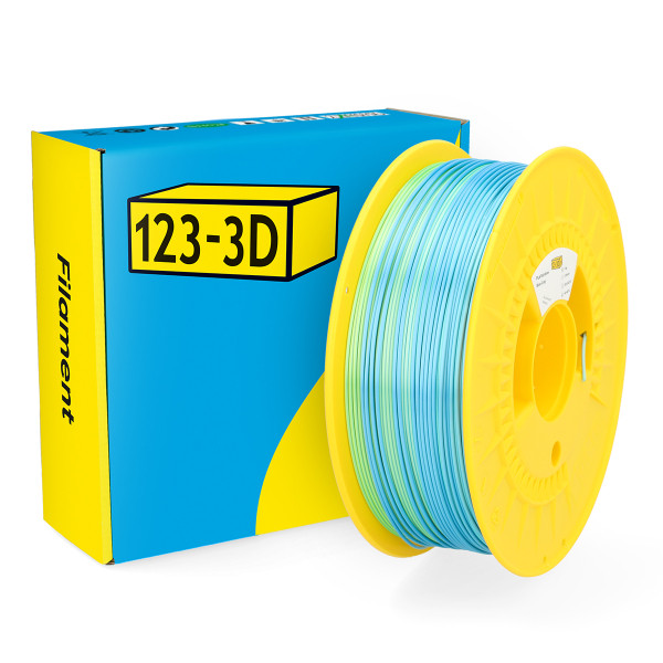 123-3D Filament PLA Satin Rainbow Blue / Green / Purple 1.75mm 1kg DHM00117 - 1
