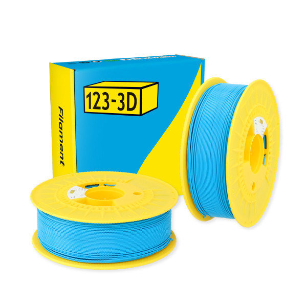 123-3D Filament PLA Sky Blue 1.75mm 2-pack 1kg  DHM10018 - 1
