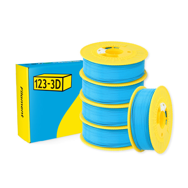 123-3D Filament PLA Sky Blue 1.75mm 5-pack 1kg  DHM10019 - 1