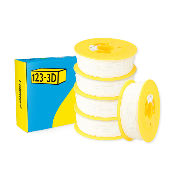 123-3D Filament PLA Snow White 1.75mm 5-pack 1kg  DHM10040 - 1