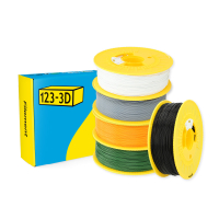 123-3D Filament PLA Starterpack Black, White, Green, Grey and Orange 1.75mm 1kg  DHM10055
