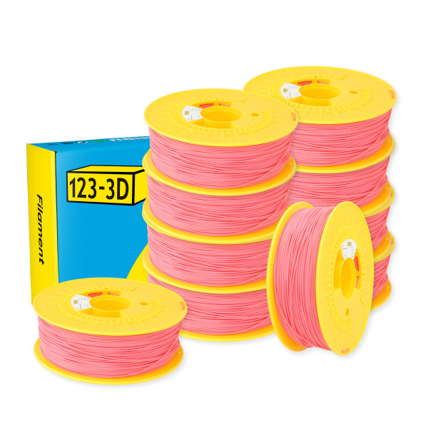 123-3D Filament PLA Strawberry Pink 1.75 mm 10-pack 1 kg DHM10066 - 1
