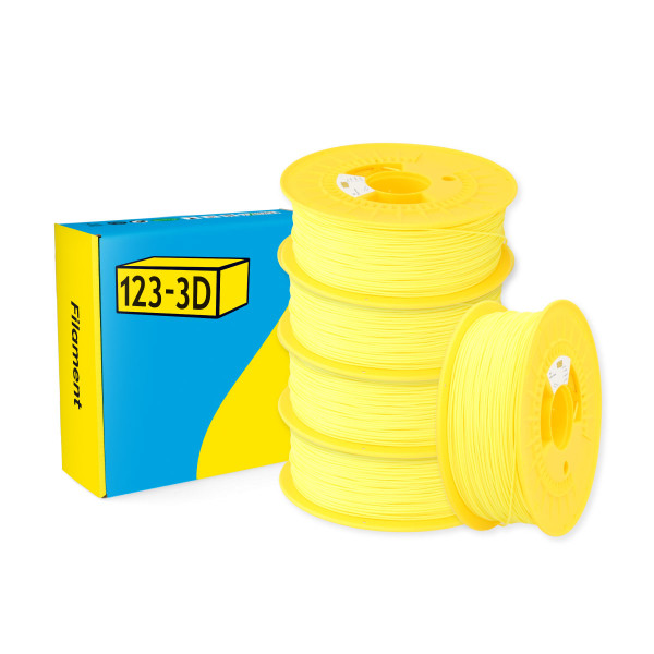 123-3D Filament PLA Sulfur Yellow 1.75 mm 5-pack 1 kg DHM10077 - 1