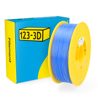 123-3D Filament PLA Transparent Blue 1.75mm 1kg  DHM00079