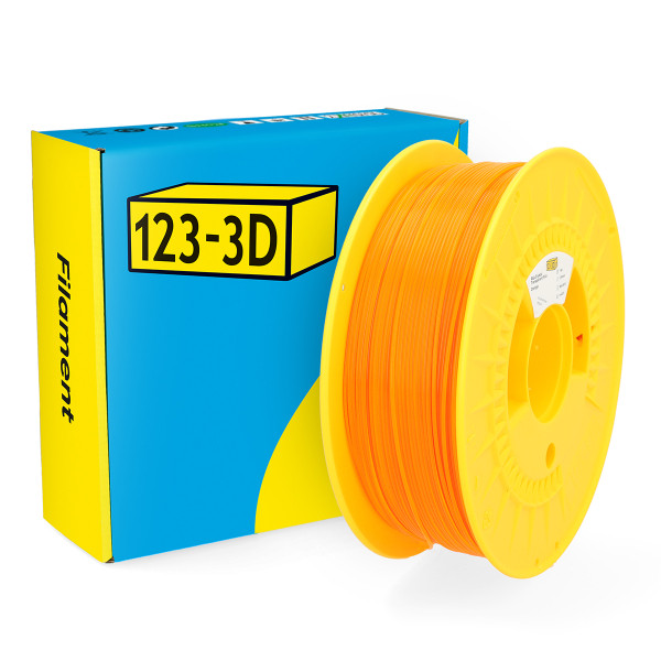 123-3D Filament PLA Transparent Orange 1.75mm 1kg  DHM00083 - 1