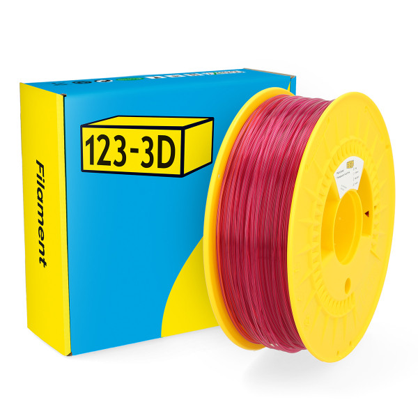 123-3D Filament PLA Transparent Pink 1.75 mm 1 kg  DHM00081 - 1