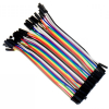 Jumper cables with dupont connector female to female, 10cm (40-pack)