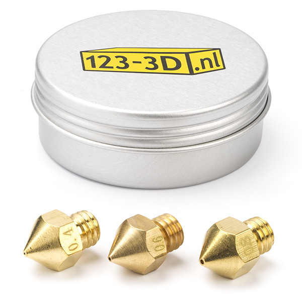123-3D MK8 brass nozzle set, 1.75mm (0.4/0.6/0.8mm)  DAR00770 - 1