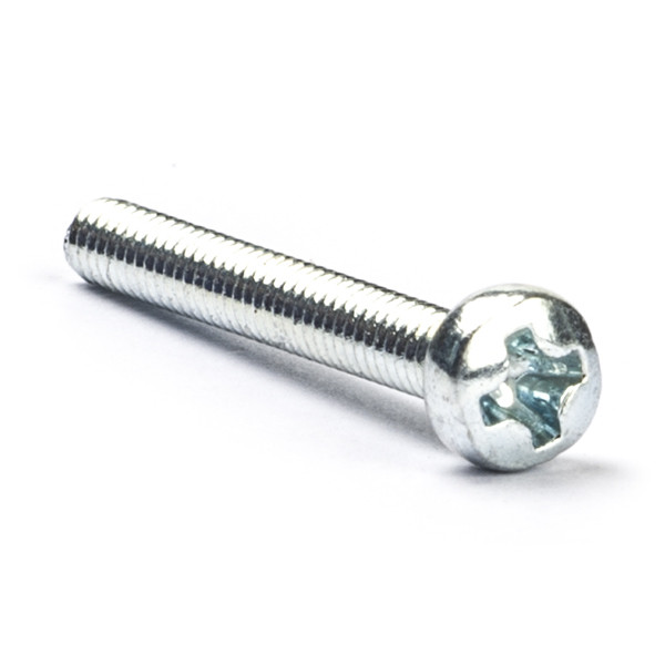 123-3D Metal screw spherical head M2x12 Zinc-plated (50-pack)  DBM00199 - 1