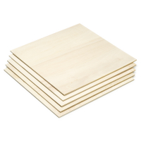 123-3D Poplar wood plates, 300mm x 300mm x 4mm (5-pack)  DAR00723