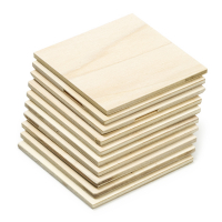 123-3D Poplar wood plates, 80mm x 80mm x 4mm, 10-pack (123-3D version)  DAR00720