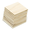 Poplar wood plates, 80mm x 80mm x 4mm, 10-pack (123-3D version)