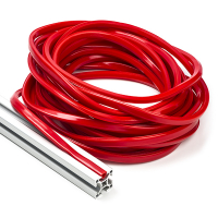 123-3D Red slot cover 8mm for 3030 profile (10 metres)  DFC00170