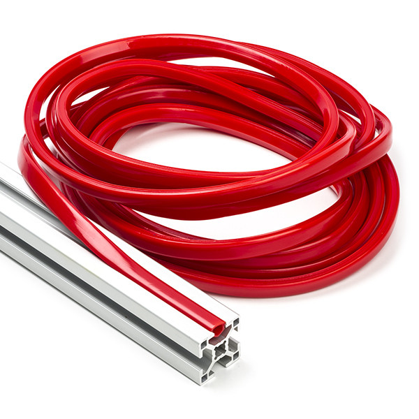 123-3D Red slot cover 8mm for 3030 profile (5 metres)  DFC00168 - 1