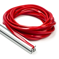 123-3D Red slot cover 8mm for 3030 profile (7.5 metre)  DFC00169