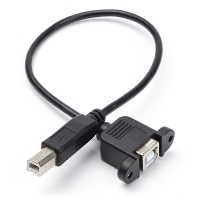 USB Panel Mount Cable USB B Female to USB Male, 30cm DDK00040