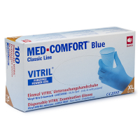 Vitril blue disposable powder-free gloves, size XL (100-pack)
