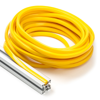 123-3D Yellow slot cover 8mm for 3030 profile (10 metres)  DFC00154