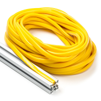 123-3D Yellow slot cover 8mm for 3030 profile (15 metres)  DFC00155
