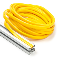 123-3D Yellow slot cover 8mm for 3030 profile (5 metres)  DFC00152