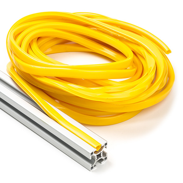 123-3D Yellow slot cover 8mm for 3030 profile (7.5 metres)  DFC00153 - 1