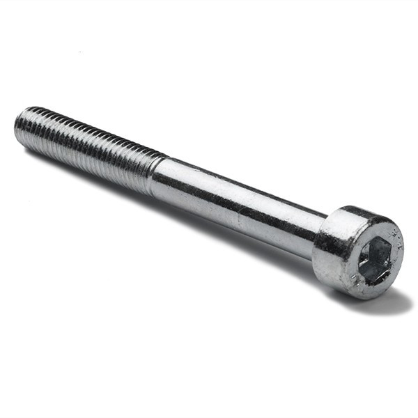 123-3D Zinc-plated metal cylinder head hex screw, M6 x 100mm (10-pack)  DBM00181 - 1