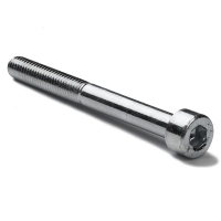 123-3D Zinc-plated metal cylinder head hex screw, M6 x 60mm (50-pack)  DBM00178