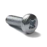 123-3D Zinc-plated metal round head screw, M2 x 5mm (50-pack)  DBM00208