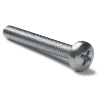 123-3D Zinc-plated metal round head screw, M3 x 35mm (50-pack)  DBM00075