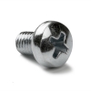 Zinc-plated metal round head screw, M4 x 12mm (50-pack)