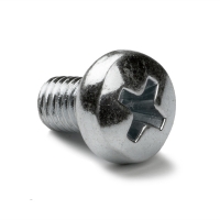 123-3D Zinc-plated metal round head screw, M4 x 12mm (50-pack)  DBM00021