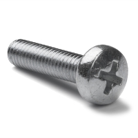 123-3D Zinc-plated metal round head screw, M4 x 16mm (50-pack)  DBM00022