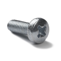 123-3D Zinc-plated metal round head screw, M5 x 10mm (50-pack)  DBM00105