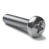 Zinc-plated metal round head screw, M5 x 35mm (50-pack)