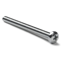 123-3D Zinc-plated metal round head screw, M5 x 50mm (10-pack)  DBM00113