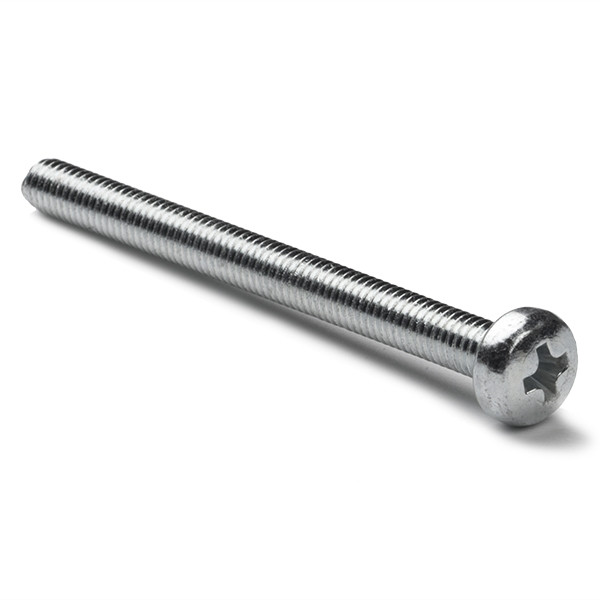 123-3D Zinc-plated metal round head screw, M6 x 60mm (10-pack)  DBM00153 - 1