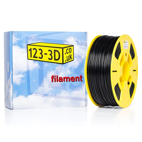 123-3D black ABS filament 2.85mm, 1kg DFA02017c DFB00031c DFP14047c DFA11016 - 1