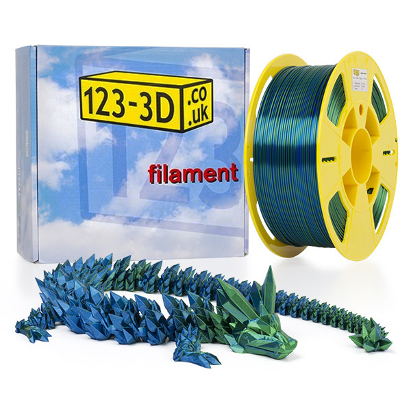 123-3D chameleon green-blue PLA filament 1.75mm, 1kg  DFP11066 - 1