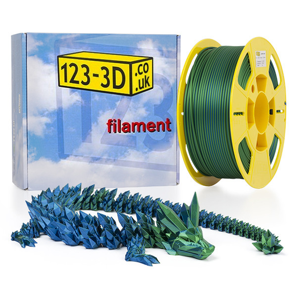 123-3D chameleon green-blue PLA filament 2.85mm, 1kg  DFP11072 - 1