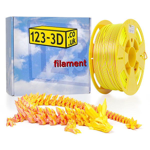 123-3D chameleon yellow-pink PLA filament 2.85mm, 1kg  DFP11074 - 1