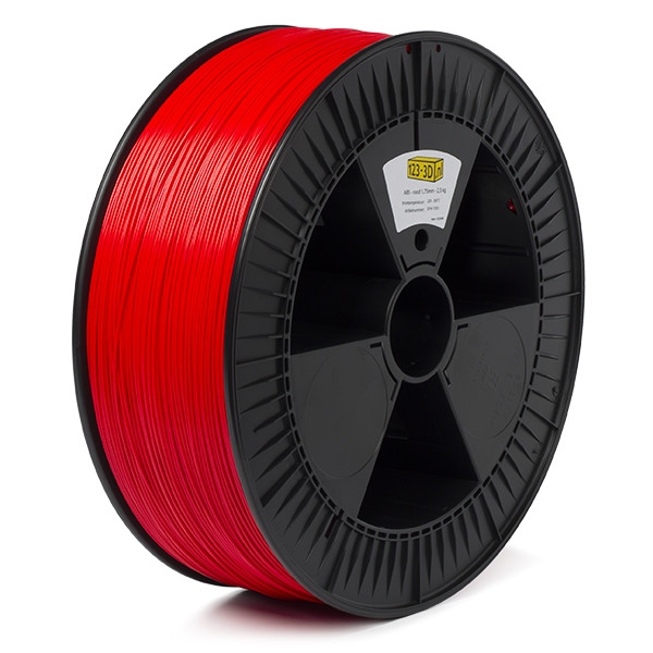 123-3D red ABS filament 1.75mm, 2.3kg  DFA11055 - 1