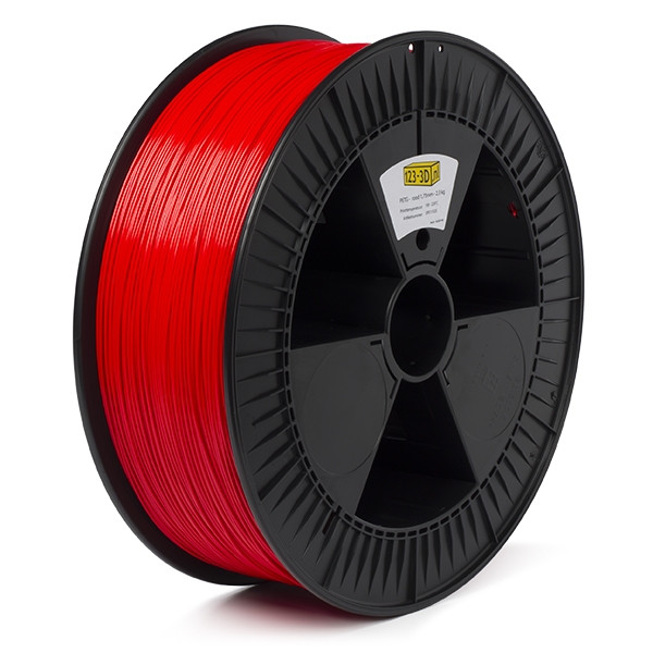 123-3D red PETG filament 1.75mm, 2.3kg  DFE11025 - 1