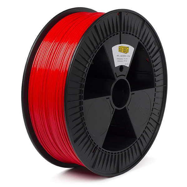 123-3D red PETG filament 2.85mm, 2.3kg  DFE11029 - 1
